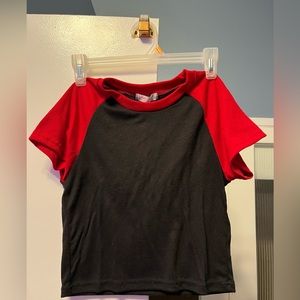 Selling: Colorblock red/black crop top. Size small (US 4). From Romwe.com